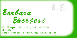 barbara eperjesi business card